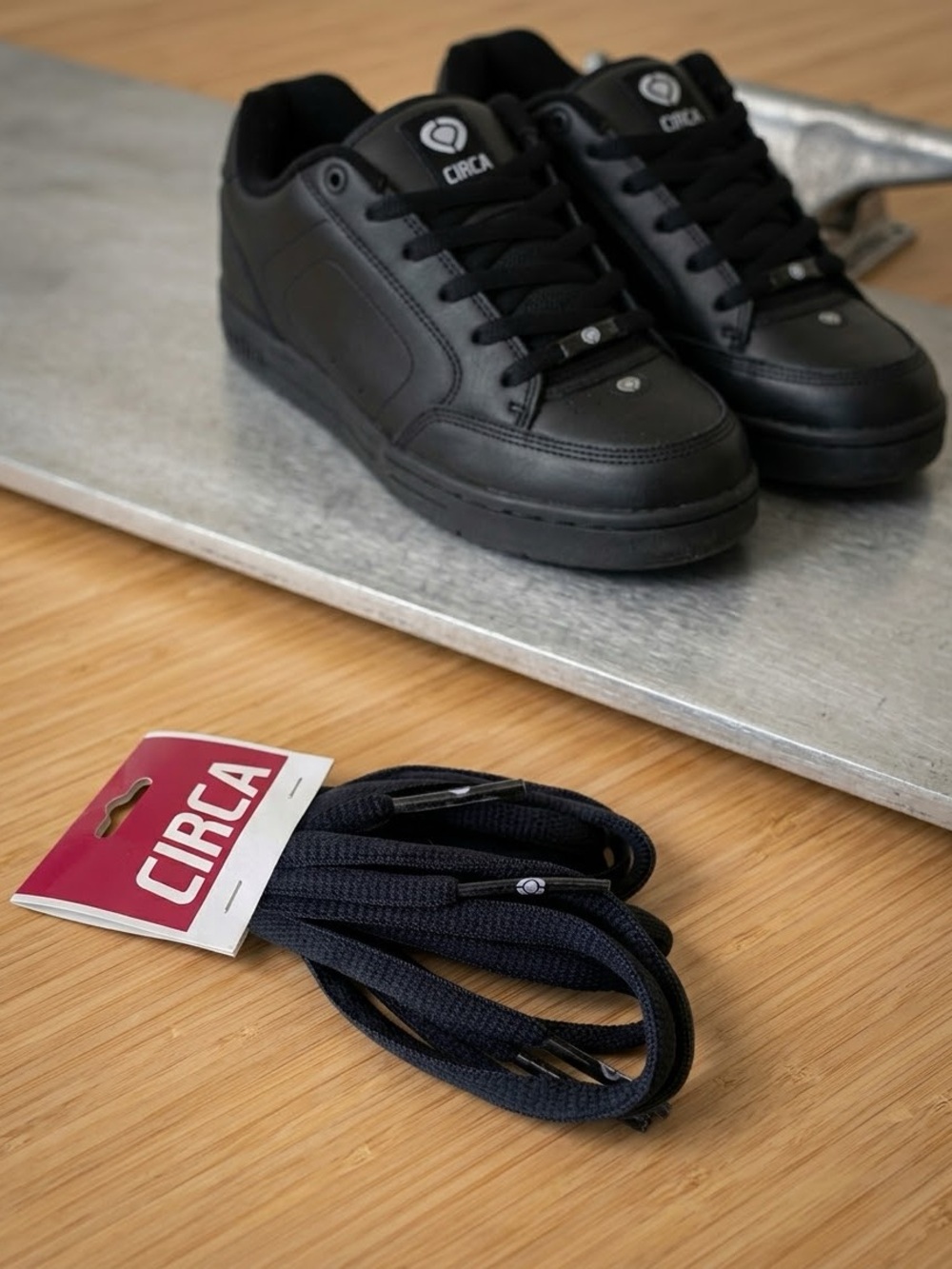 🆕 CIRCA Vintage Y2K Extra Flat Shoelaces Black Deadstock NOS Skate